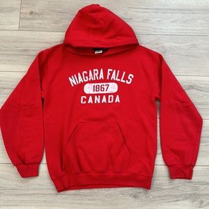 Dubwear Clothing Co. Authentic athletic -small red Niagara Canada pullover